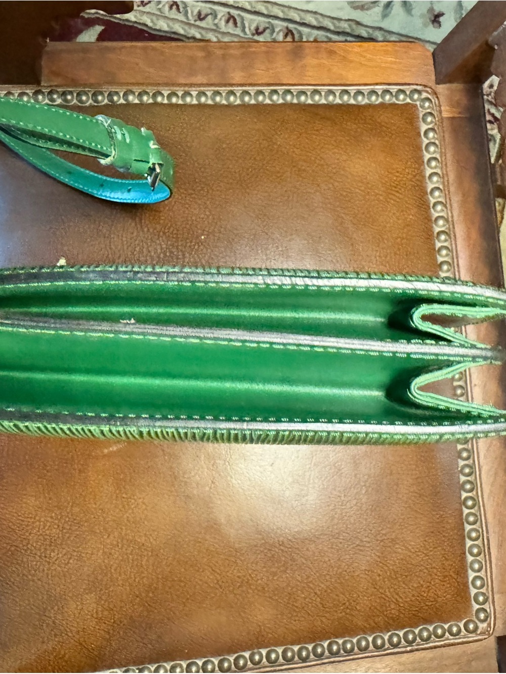 Louis Vuitton Green Epi Vintage Capucine - Picture 11 of 14